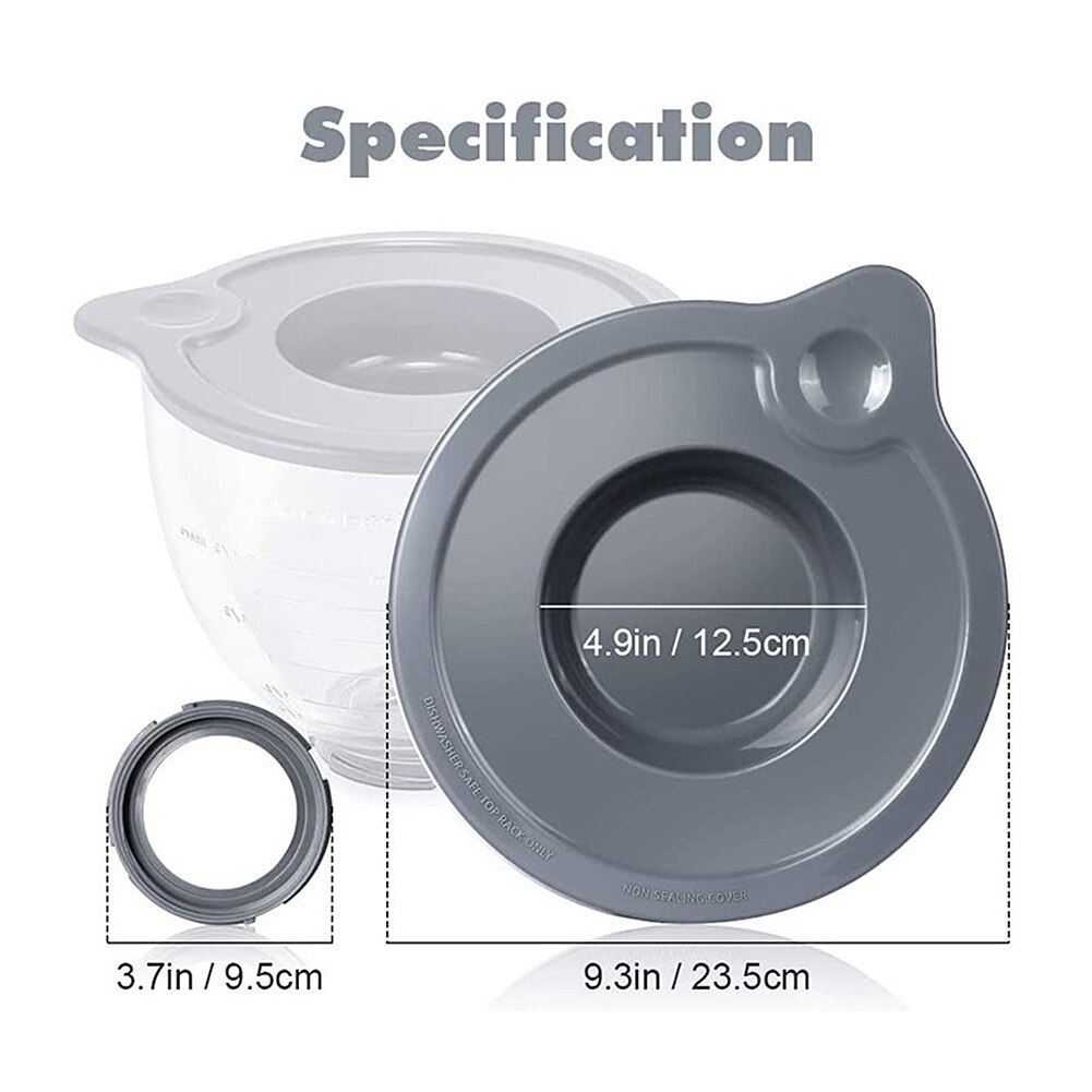 tilt hode lokk tetningsdeksel til kitchenaid  k5gb 5- kvart mikser glass bolleholder tetnings lokk silikon lokk til krus beker deksel