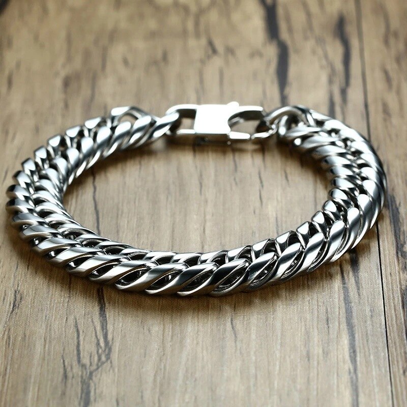 HNSP 10MM stainless steel Link chain bracelet for men male