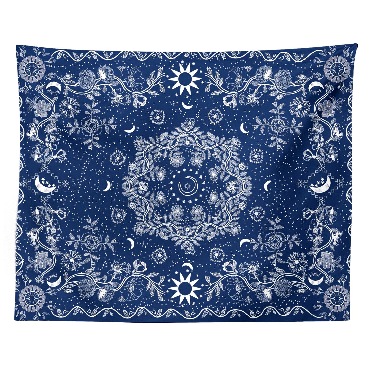 Psychedelic Celestial Sun Tapestry, Celestial Sun Moon Bohemian Poster Tapestry Wall Hanging Boho Hippie Beach Coverlet Curtain: Default Title