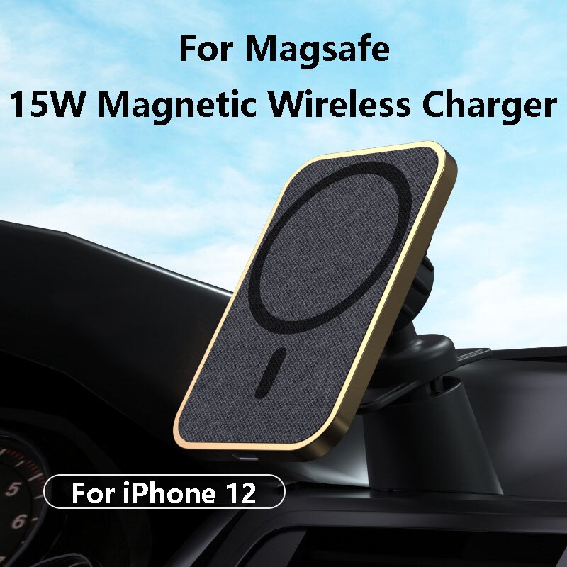 Magnetische Wireless Car Charger Mount, voor Magsafe Iphone 12 12Pro Max Halolock 15W Snel Opladen Magneet Charger Auto Telefoon Houder