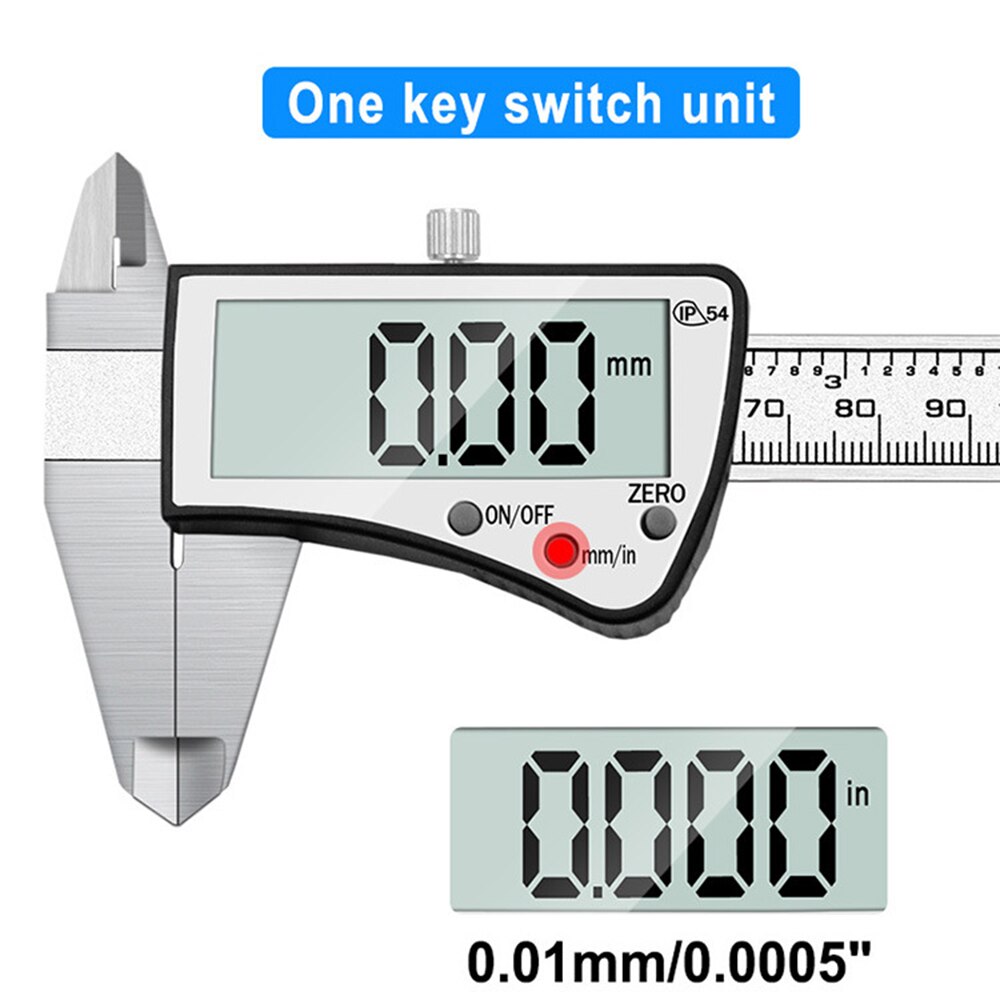 IP54 Extra Large LCD Screen Electronic Digital Caliper High Precision Metal Stainless Steel Vernier Caliper 0-150mm Measure Tool