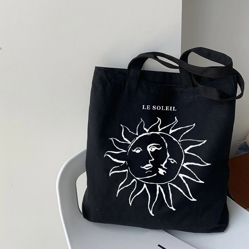 Mito do vintage sol deus ins bolsa de lona nova moda shopper sacos grande capacidade casual chique bolsa punk ulzzang feminina ombro