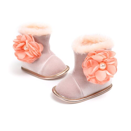 Chaussures de neige antidérapantes pour enfants | Chaussures chaudes et à la , bottines de bébé pour filles et garçons, chaussures plates pour berceau, pour l'hiver