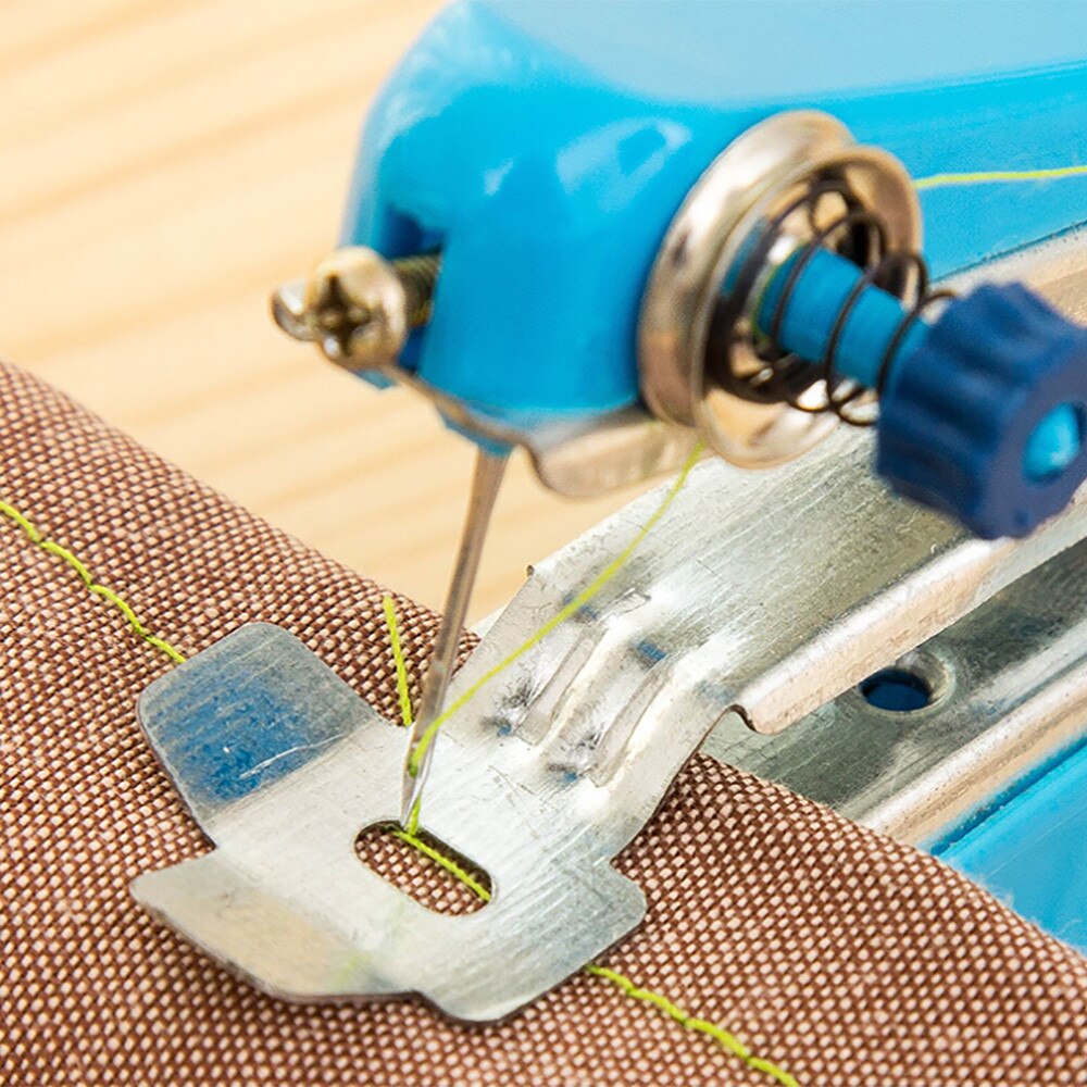 1pc portátil mini máquina de costura manual operação simples ferramentas de costura pano de costura tecido acessível bordado sem fio ferramenta #40