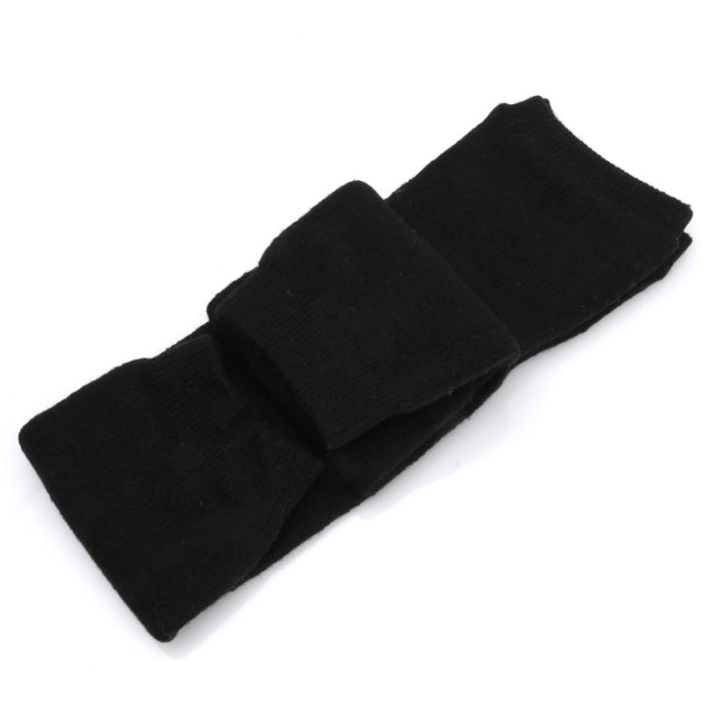 Neue Frauen Männer Warme Kaschmir Wolle Knie Wärmer Bein Oberschenkel Hohe Pad Leggings 4 Farben: BK