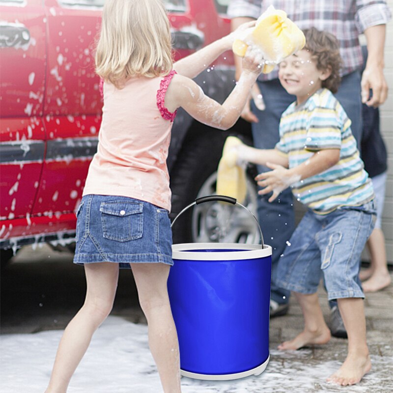 Bucket Folding Bucket Car Wash Car Bucket Fishing Bucket Washing Retractable Vehicle Bathroom Kitchen Clean Canvas Supplies
