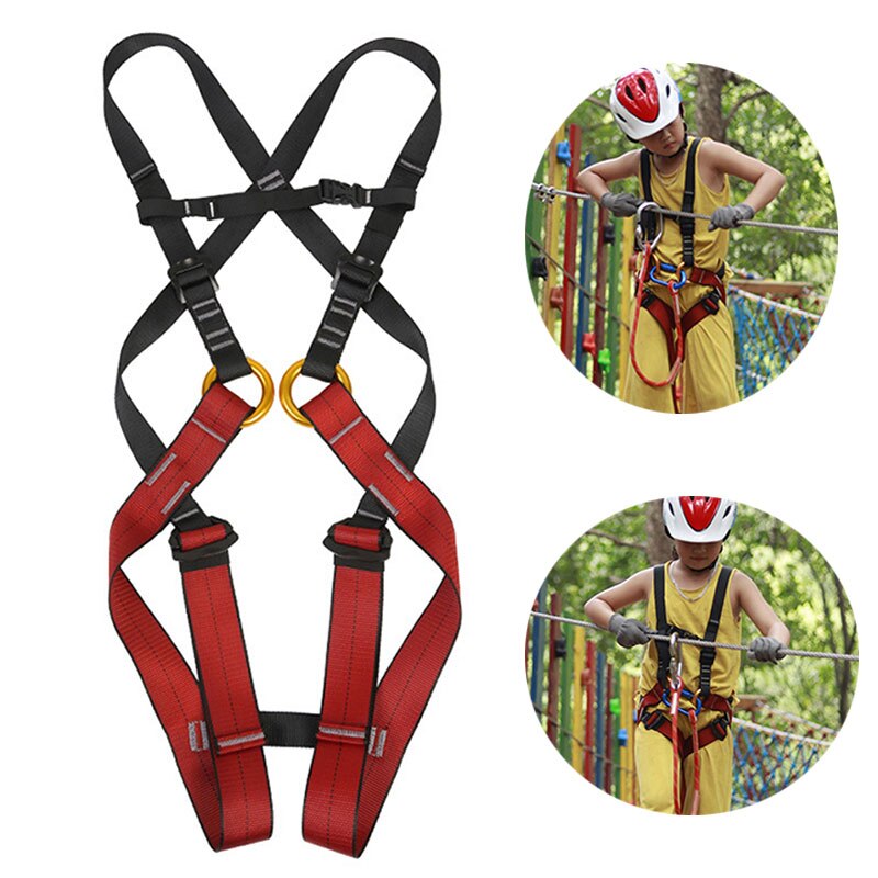 XINDA-Cinturón de seguridad para niños, arnés de escalada en roca de cuerpo completo, protección de seguridad, Kits de equipo al aire libre arnes escalada arnes de seguridad en el trabajo
