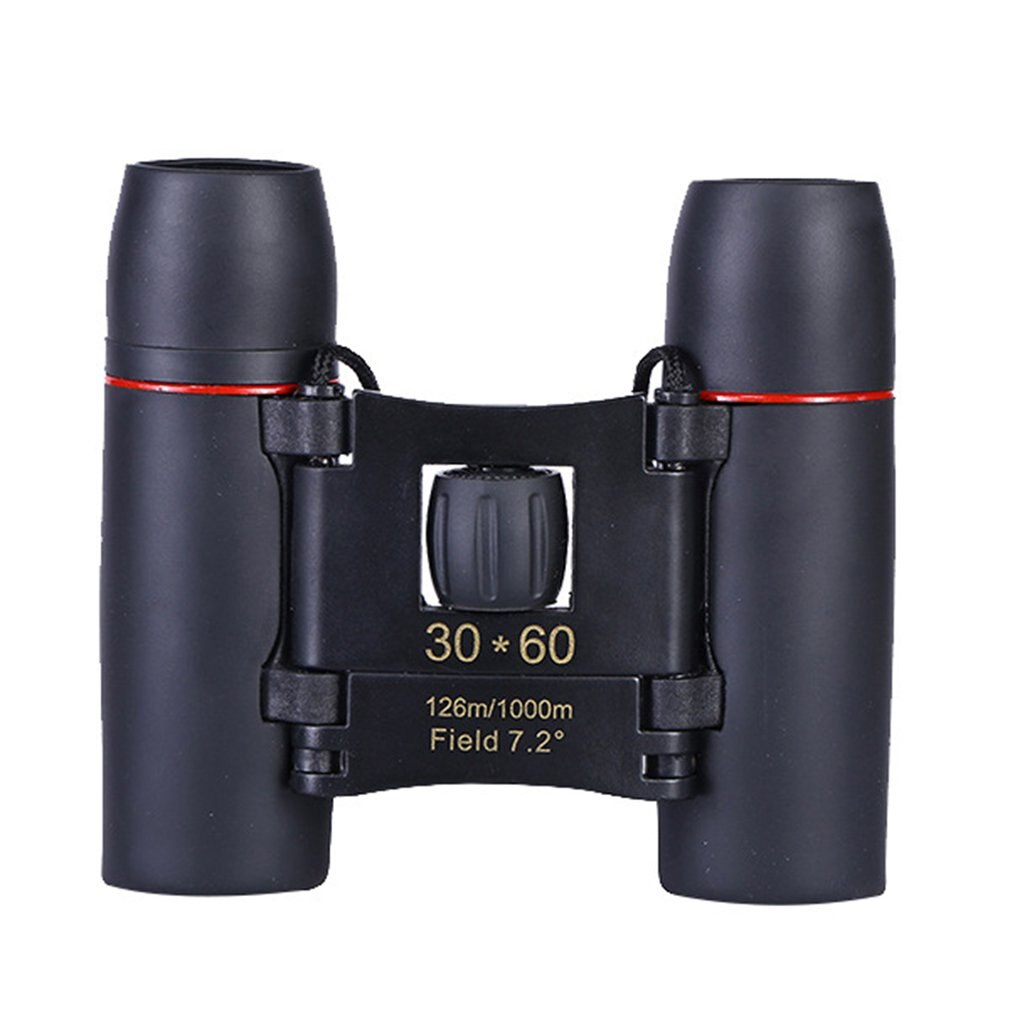30X60 Mini HD Binocolo Telescopio Ottico Zoom Esterno Piegante di Viaggi Telescopio Nero