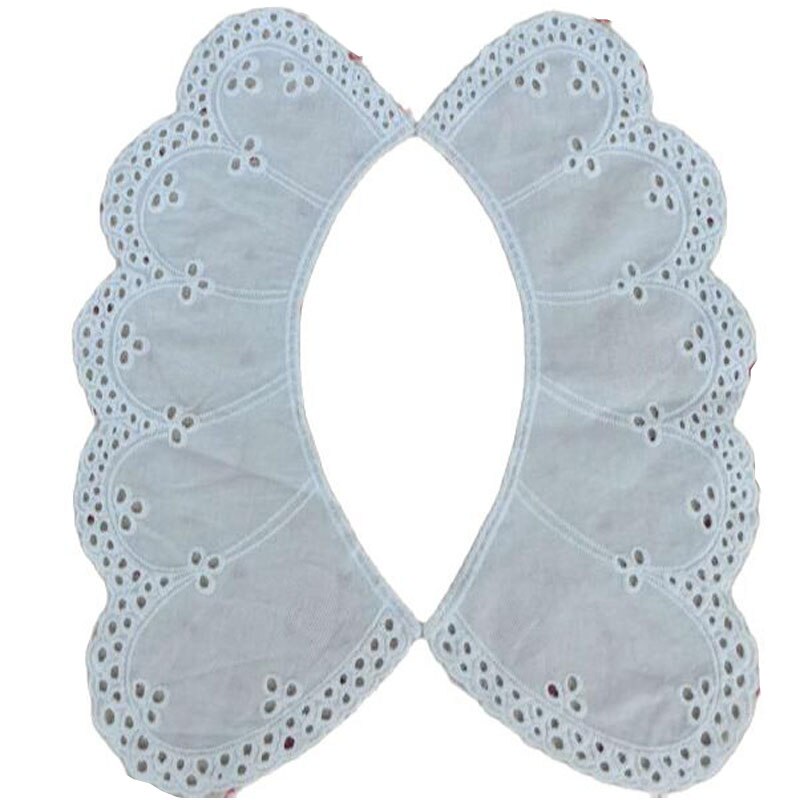 Tela de encaje bordado de algodón blanco de lujo, apliques DIY, cinta para cuello, cuello, costura artesanal, guipur, decoración de vestido de boda
