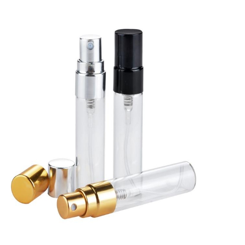 5 Ml Draagbare Glazen Parfumflesje Aluminium Verstuiver Lege Reizen Cosmetische Parfum Container
