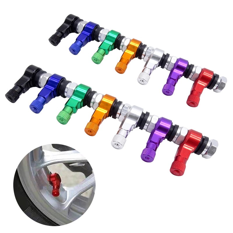 1 para uniwersalny 90 stopni 11.3mm zmodyfikowane motocyklowe nakładki na wentyl Moto ATV skuter opon zawór pnie akcesoria