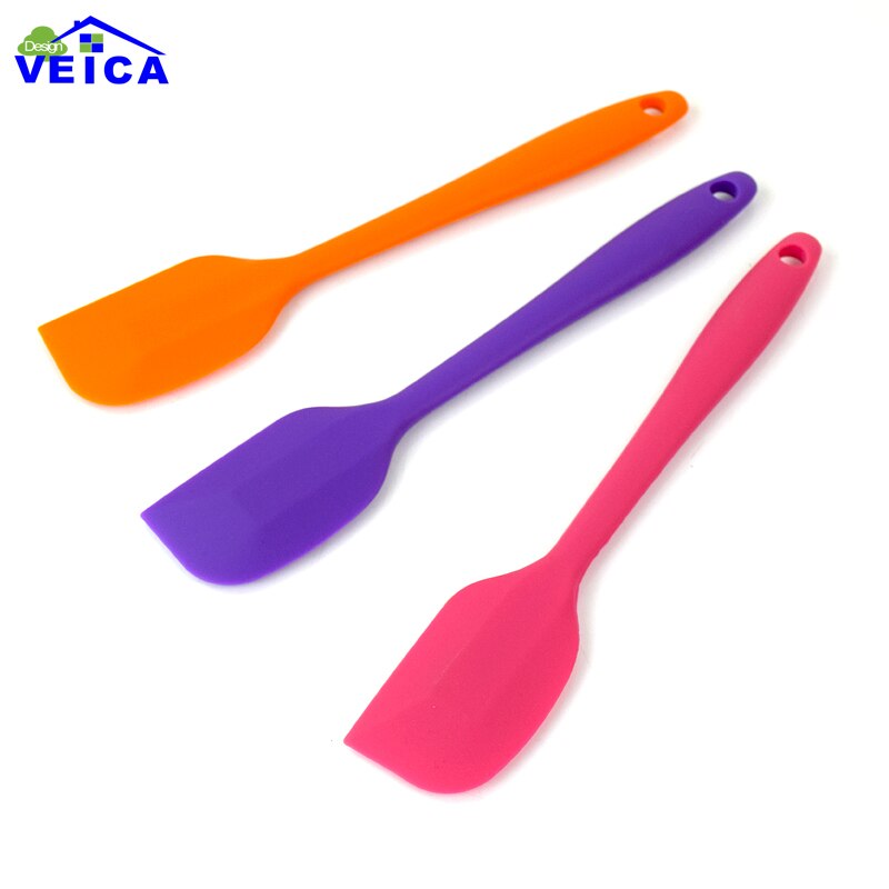 1pc 21cm Silicone Spatula Eco Friendly Baking Tools High Temperature Resistant Silicone Cake Spatula