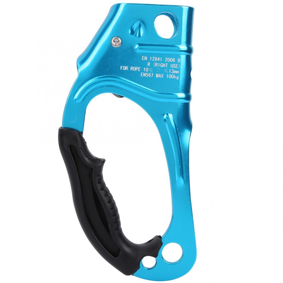 Outdoor Bergsteigen Klettern Rechts Hand Ascender Abseilgerät Erfassen Clamp für 8-13mm Seil Outdoor klettern
