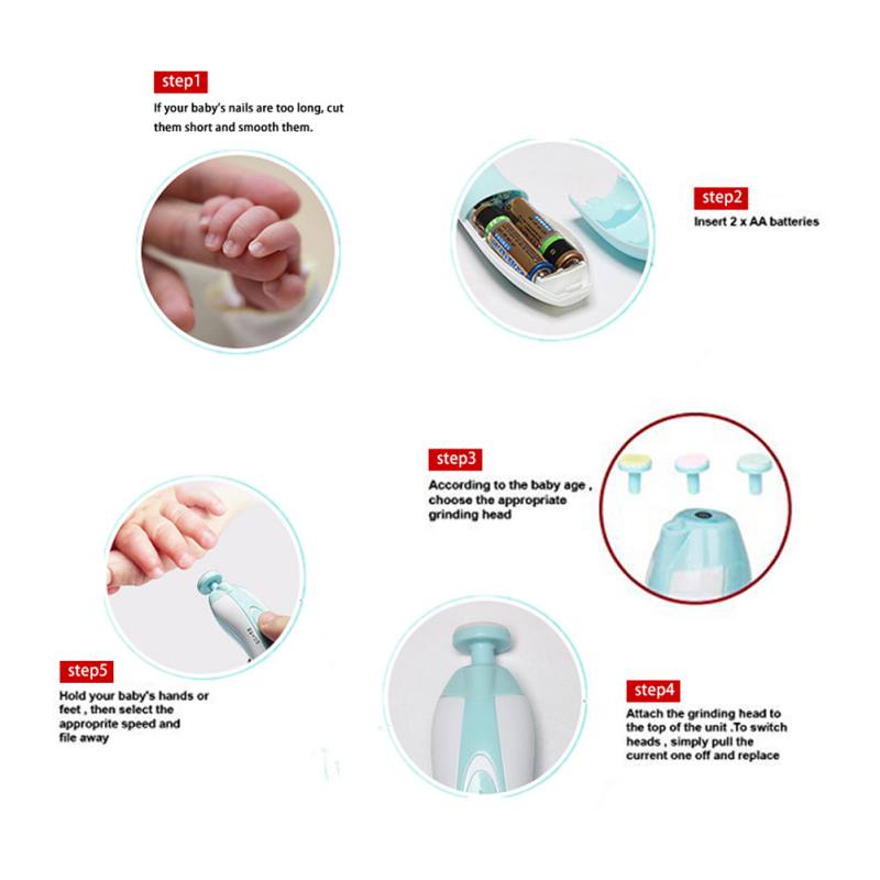 Electric Nail Clipper Baby Nail Trimmer Safe Cutter Manicure Pedicure Clipper Cutter Scissors Kids Infant Nail Care 1