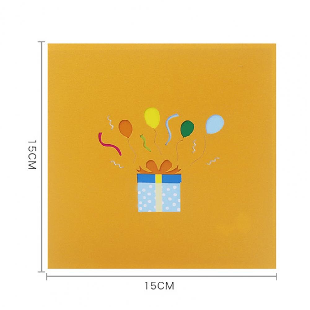 3D Greeting Invitation Card Handmade Paper Carved Birthday Cake Celebrate Supply Invitations Letter Greeting Cards