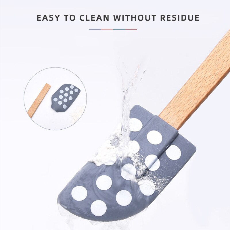 Brosse à huile en Silicone, manche en bois, brosse à huile, outils de cuisson, spatule grattoir à pâtisserie, résistant à la chaleur, crème antiadhésive, couleur aléatoire, 1 pièce