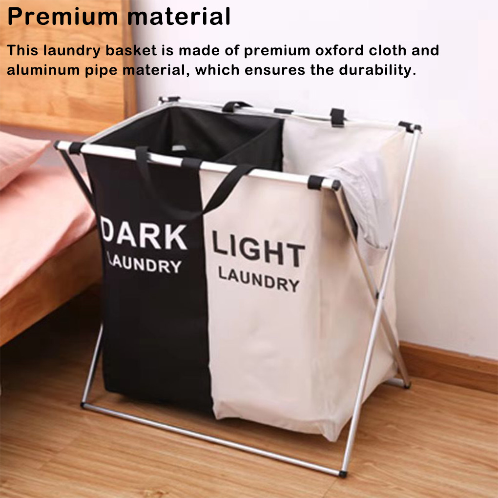 Cesta para la colada, cubo para ropa, suministros para el hogar, plegable, firmeza, conveniencia, organizador de ropa, negro-beige