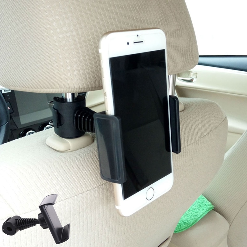 1pc 360 graders ratificering af bil / lastbil bagsæde nakkestøtte telefonholder til smartphone gps