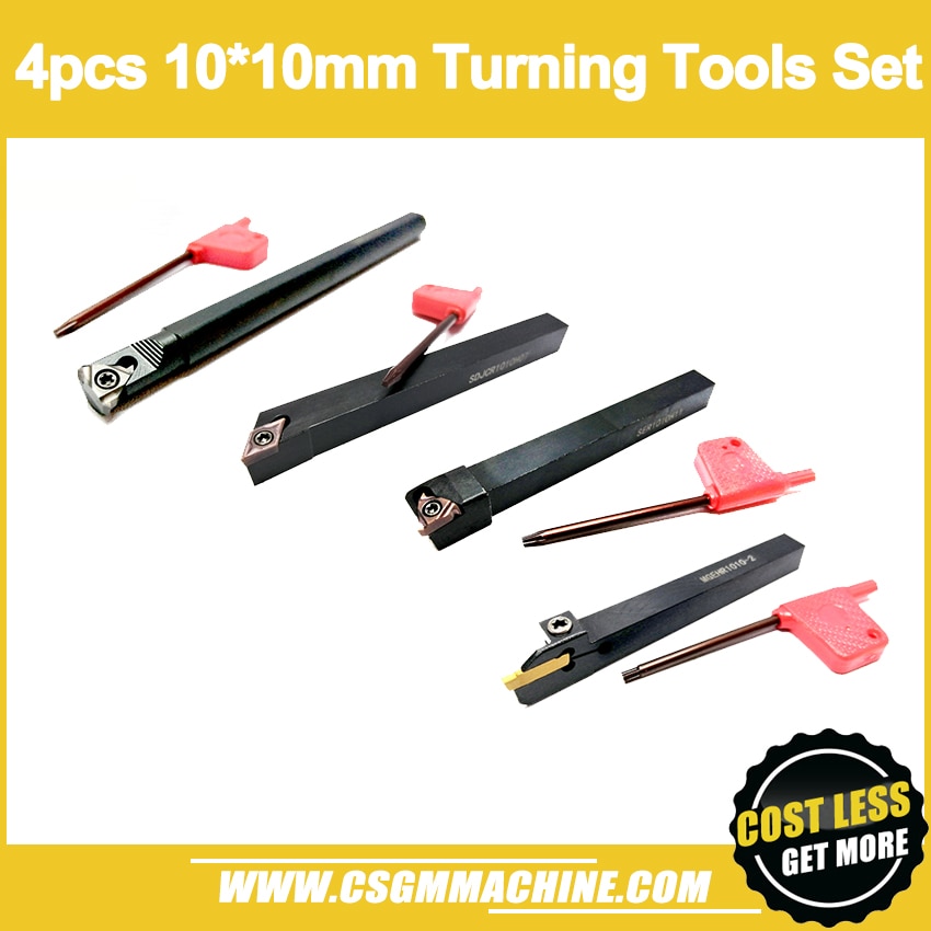 ! /4 stuks 10*10 CNC draaien tool set met insert/WM210 Draaibank snijgereedschap set