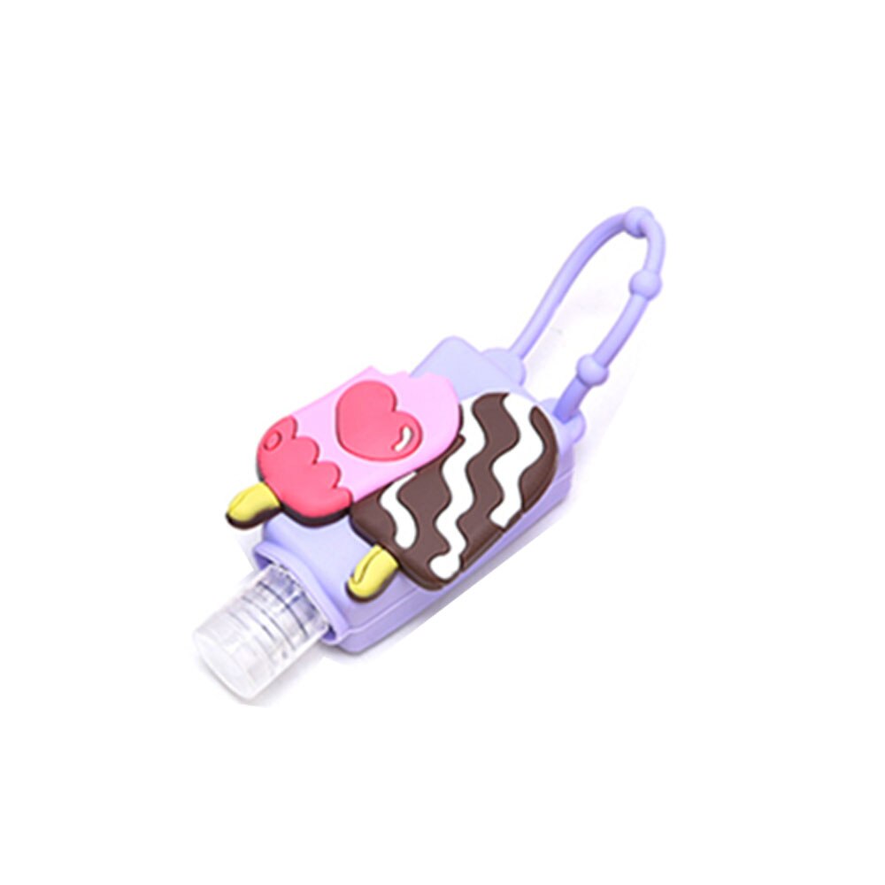 Funny Fruit Hand Soap Bottle Food Silicone Travel Portable Safe Gel Holder Hangable Liquid Soap Dispenser Mini Containers: Ice cream