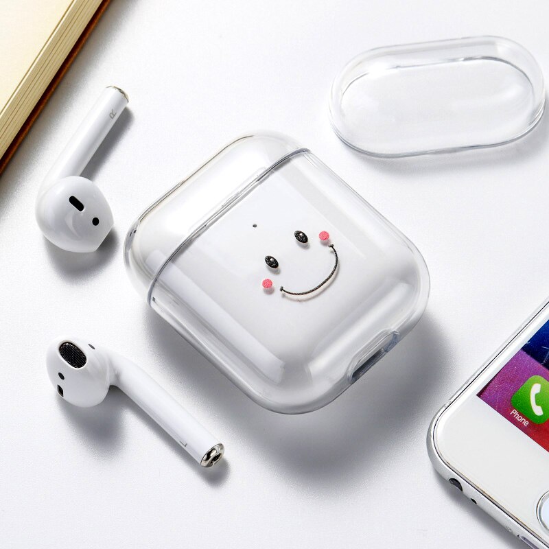 Case For Airpods Apple Case Cover Luxury Cartoon Cat Painted Hard Case Transparent On Air Pod Protective Cover for Airpod 1 2: 053