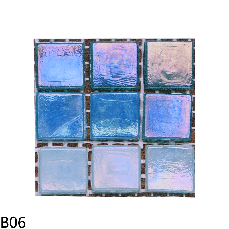 10 st 10cm flerfärgade mosaikväggklistermärken badrum kök väggdekal gör själv väggkonst hus heminredning pvc platt väggdekal: B06