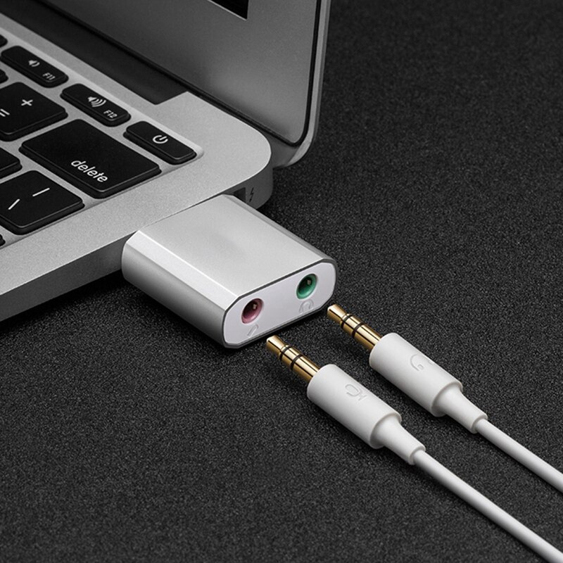 Estéreo externo o tarjeta de sonido Usb a 3,5 Mm Jack auriculares auxiliares adaptador de repuesto para Ps4 altavoz Pc Mic ordenador portátil