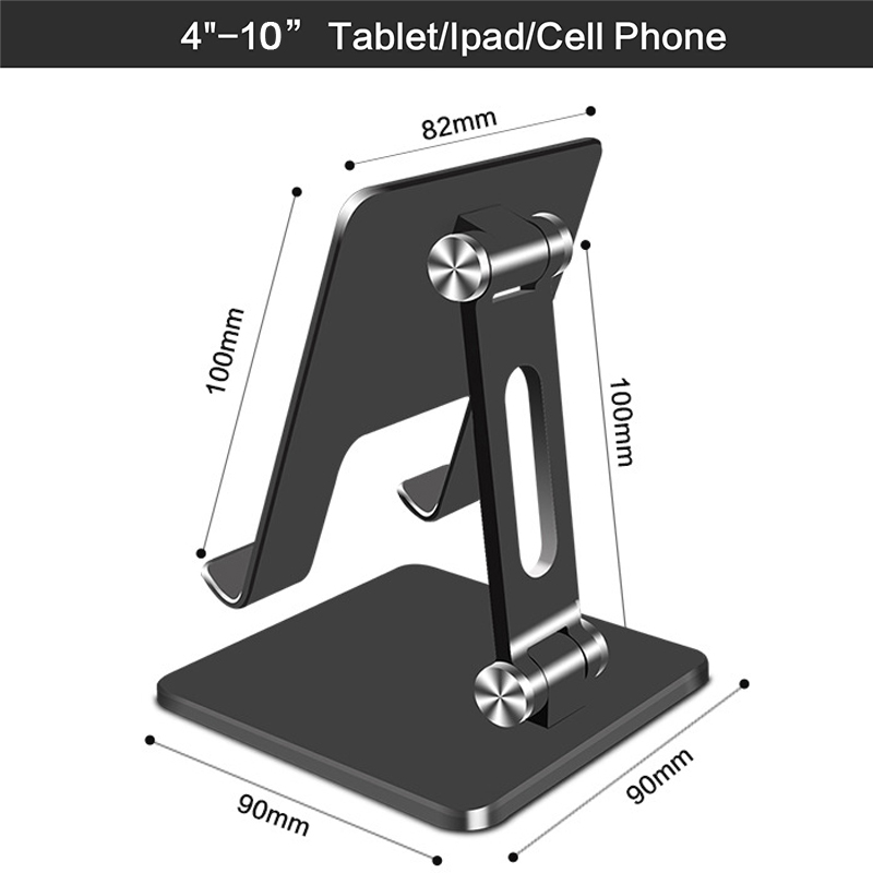 Desk Mobile Phone Holder Stand For iPhone iPad Xiaomi Metal Adjustable Desktop Tablet Holder Universal Table Cell Phone Stand: MT133 gray