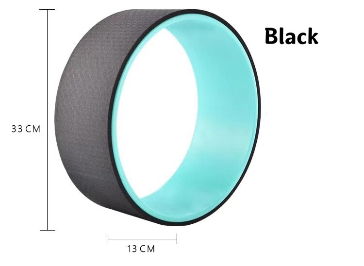 Yoga Wheel Backbend Artifact Yoga Ring Pilates Ring Yoga Fitness Device Yoga Auxiliary Wheel: Black