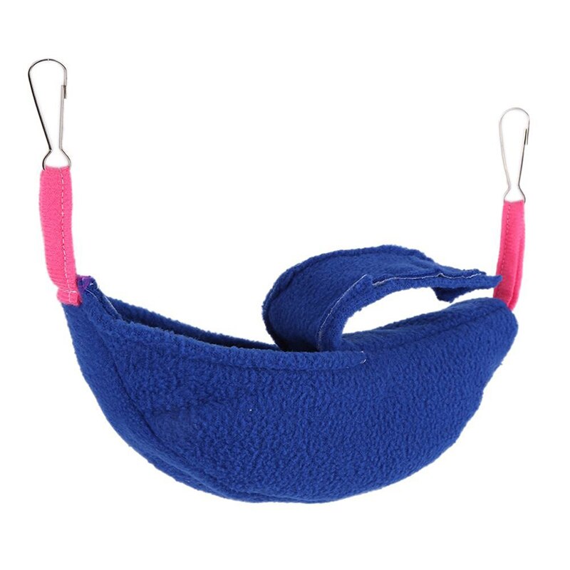 Hámster cálido nido Banana forma casa doble hamaca tela hámster pequeño Animal mascota nido suministros para mascotas: blue