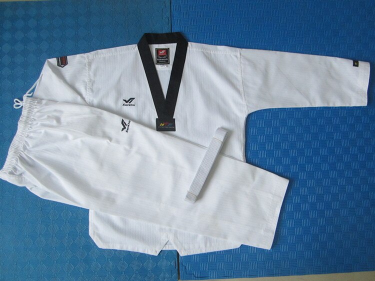 Uniforme de Taekwondo WTF Doboks, ropa deportiva con cuello en V y tela especial, nueva , cómoda y Noble