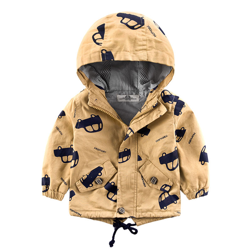 Liakhouskaya Brand Children Boys Jacket Hooded Top Cute Car Coat Outerwear Spring Autumn Coats Kids Long Sleeve Clothes: Yellow / 5