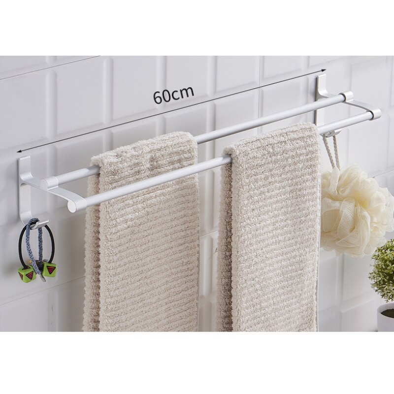 Badkamer Handdoekenrek Handdoek Hanger Meer dan Deur Badhanddoek Houder Muur Opknoping Handdoek Bar Aluminium Keuken Kast Plank Opbergrek: 60cm