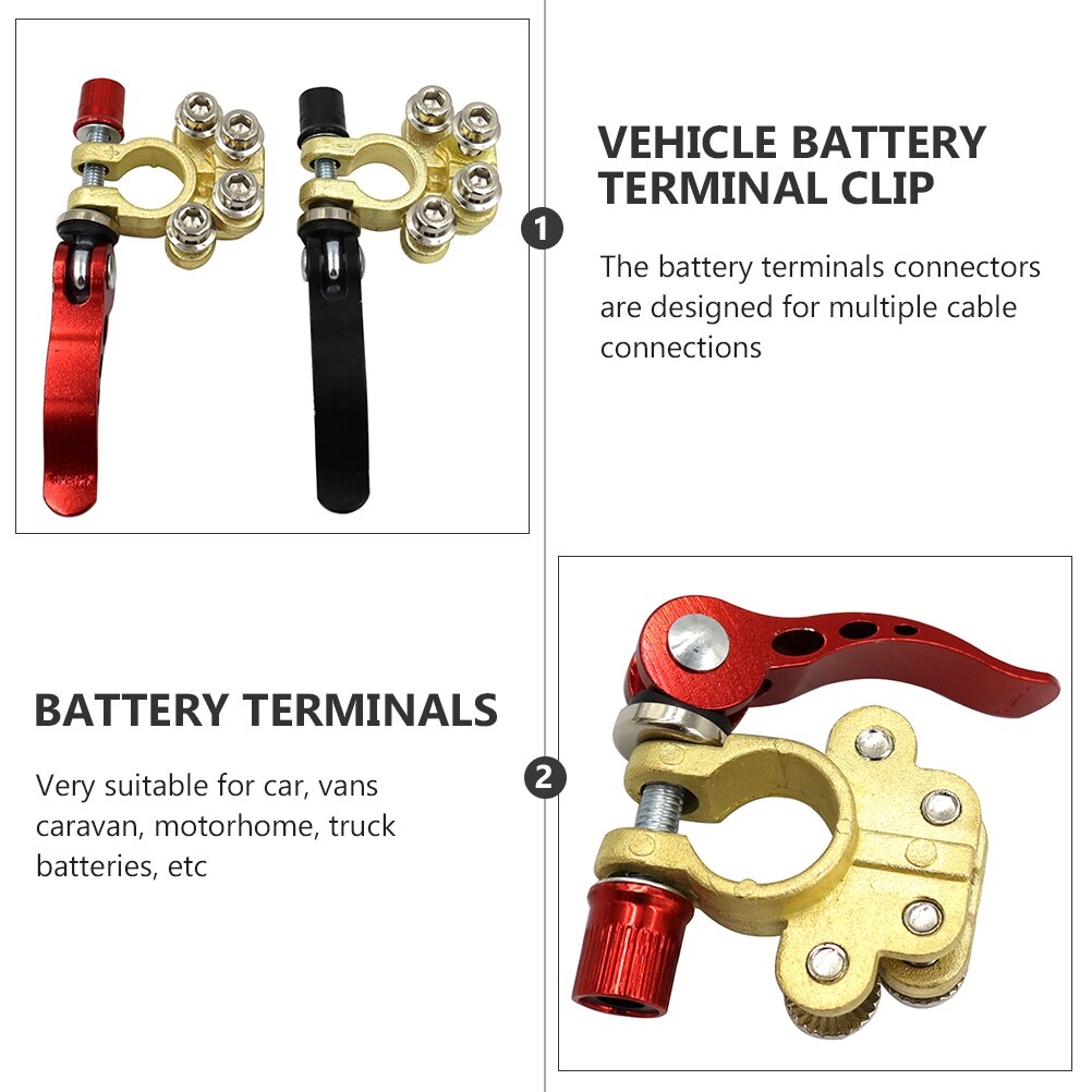 1 Set Connectors Quick Release Clamp Terminal Clamp Battery Terminal Connector Car Battery Terminal For Car Auto Batteries