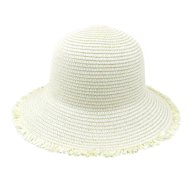 dame solhatt sammenleggbar stråhatt upf 50 beskyttelse anti-uv til sommer strandhatt 6 farger: Krem