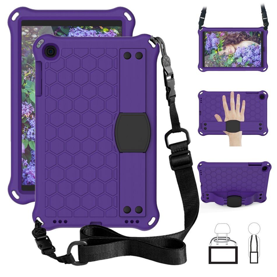 Coque de protection intégrale antichoc pour tablette et Samsung, support EVA pour Galaxy Tab A 10.1 et SM T510 T515: Violet