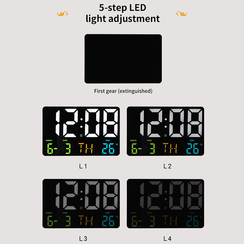 Fernbedienung Große Elektronische Wanduhr Zauberstab Digital LED Uhren Licht spüren Temp Datum Energie aus Speicher Tabelle uhr