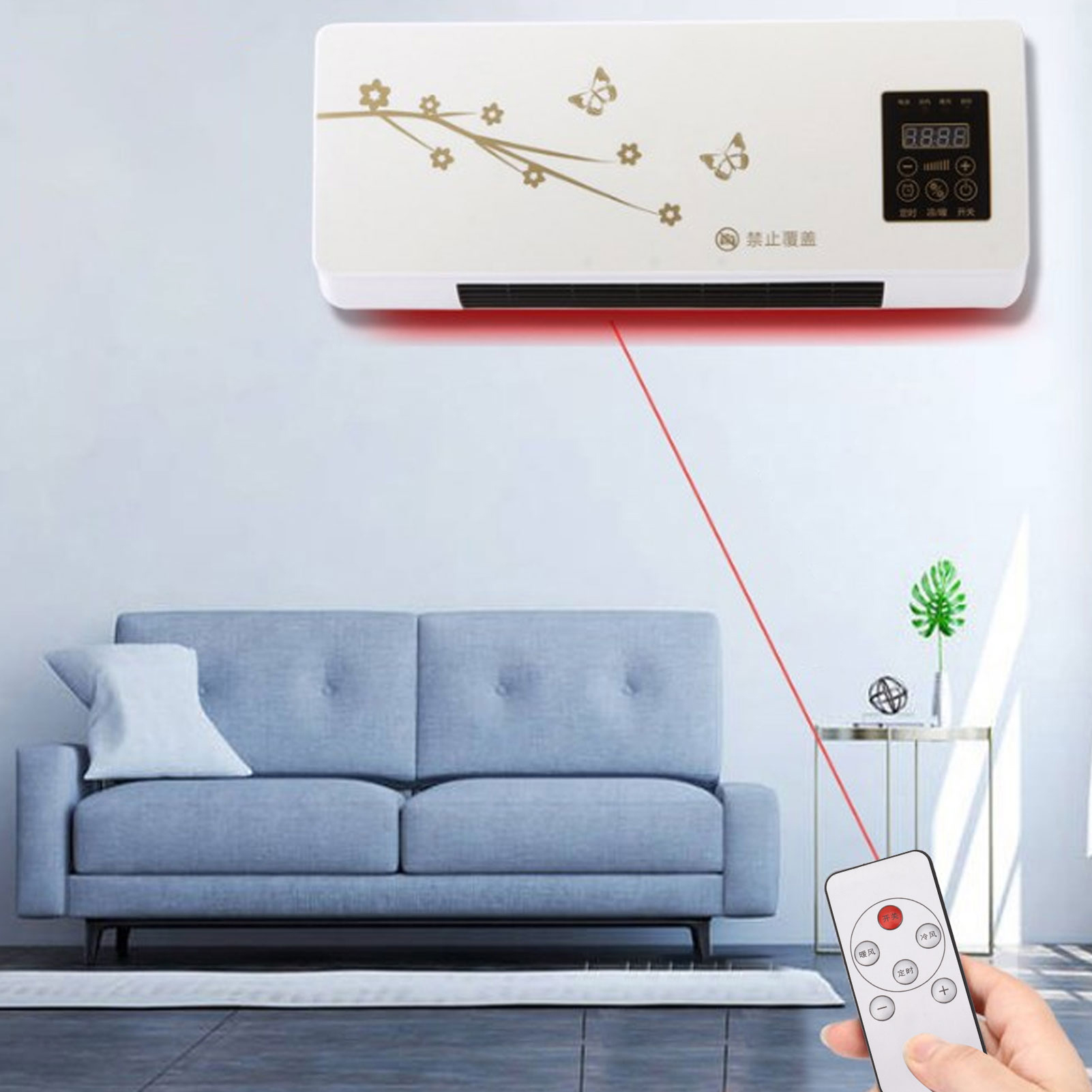 Pequeno Ar Condicionado De Parede, Refrigeração E Aquecimento, Sala De Estar, Quarto E Escritório