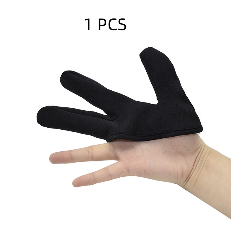 3-vinger hittebestendige handschoenen wanten bescherming handschoenen curling wand handschoen herbruikbare warmte geat handschoenen kapper haar styling tools: Rose Rood