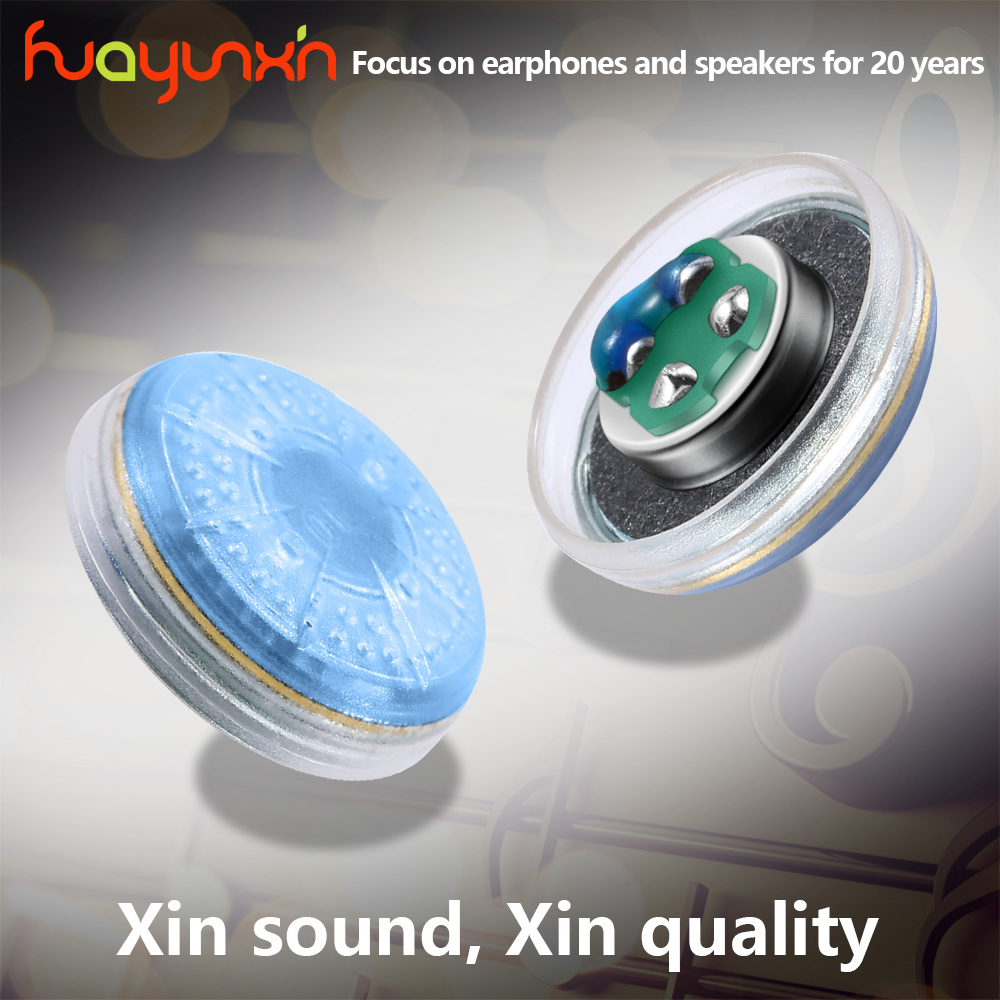 Huayunxin 2 STKS 15.4mm HIFI Platte hoofdtelefoon 80Ohm Sterke Magneet Subwoofer Moving Coil IEM Hoofdtelefoon Luidspreker Dynamische Driver Unit