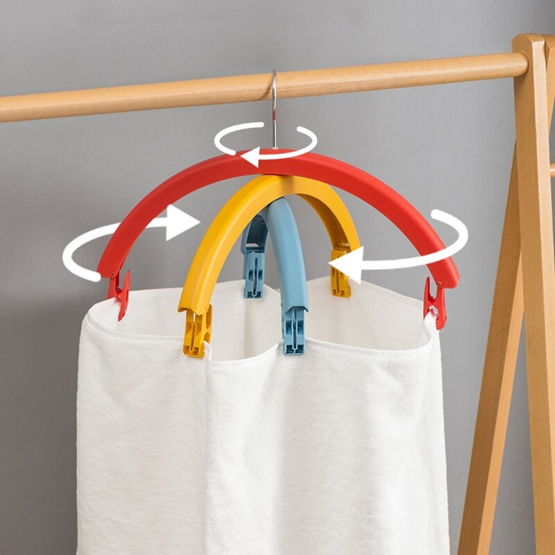 3pc/set magic clothes hanger Rainbow Rotating Clothes Drying Rack Removable 3 Layer Multifunction folding hanger Home Organizer