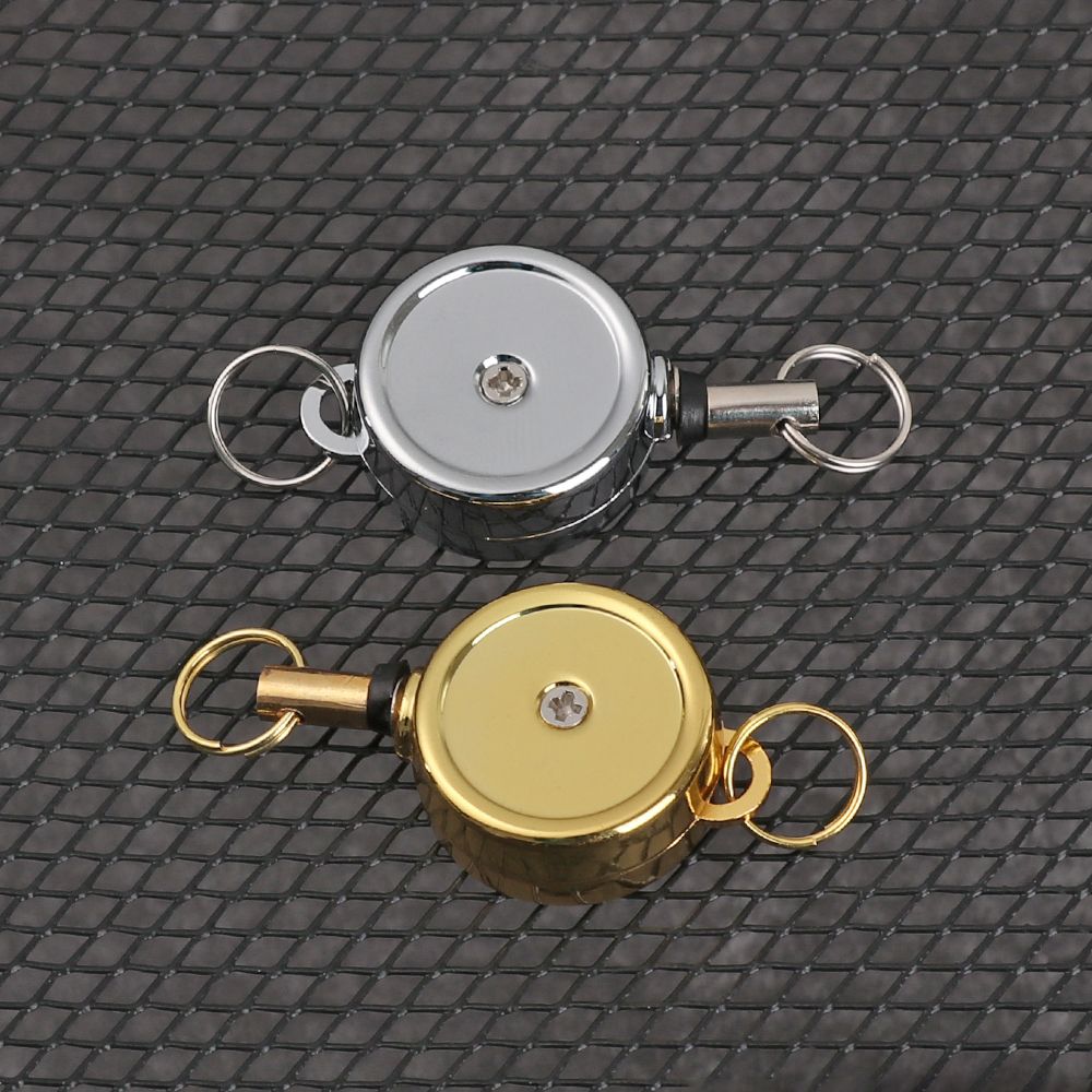 1 stuk metalen anti-verloren clip, sleutelhanger, badgehouder, lanyard, intrekbaar