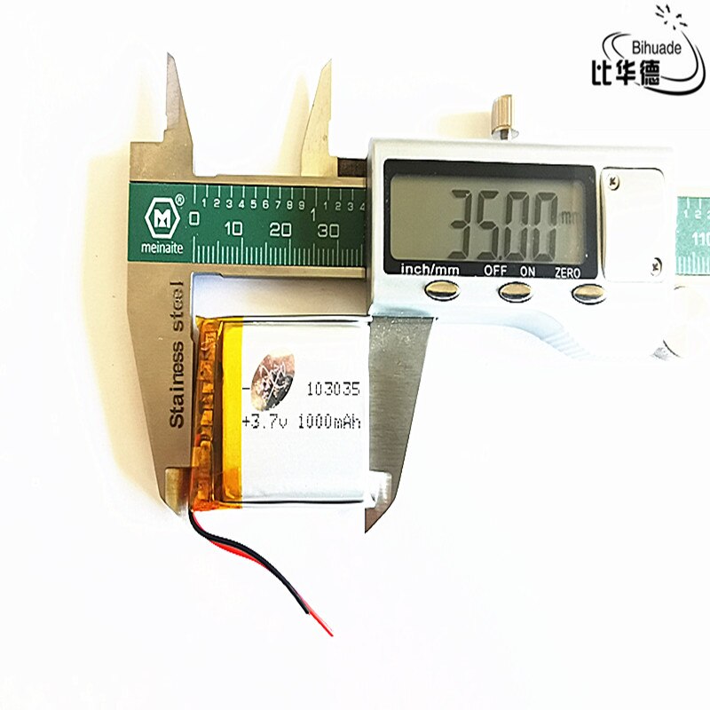 Batterie lithium-ion, 3.7V,1000mAH, 103035, pour tablette, pc, GPS,mp3,mp4