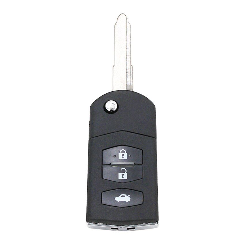 3/4 buttons Flip Remote Key Fob Shell Case fob 4 Button for Mazda 3 5 6 RX-8 CX-7 CX-9 RX-8 with uncut HU133 blade: 3B shell