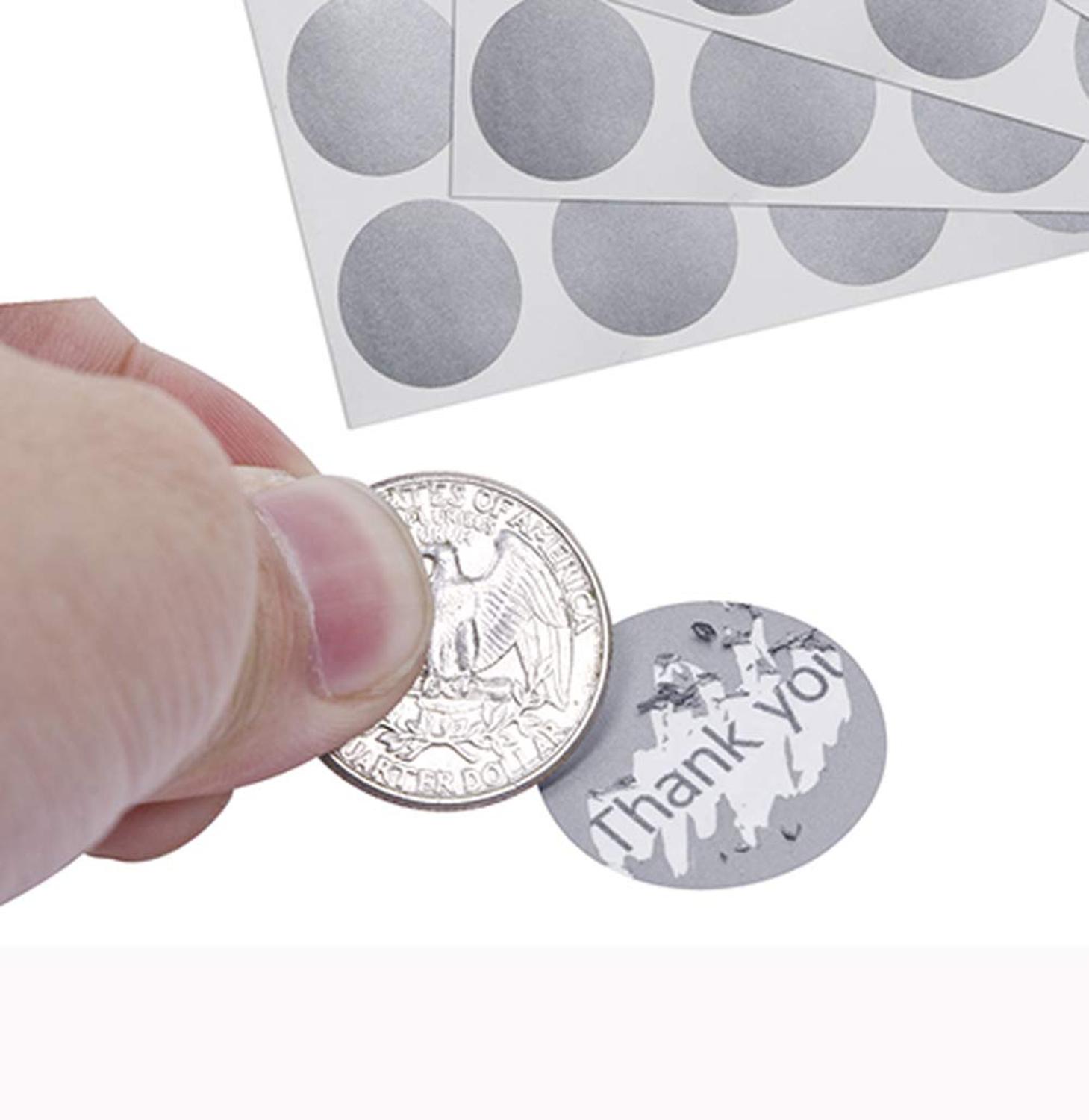 1Inch Ronde Zilver Scratch Off Stickers 300Pcs/Roll Scratch Off Stickers Voor Party Activiteit Spel Stickers Kids diy Speelgoed Stickers