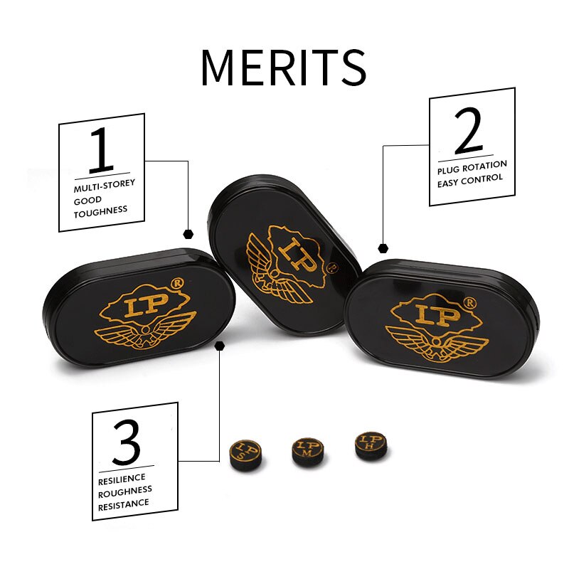 LP serie de sueños Snooker puntas taco billar Pool Cue accesorios baja deflexión tres opciones de dureza