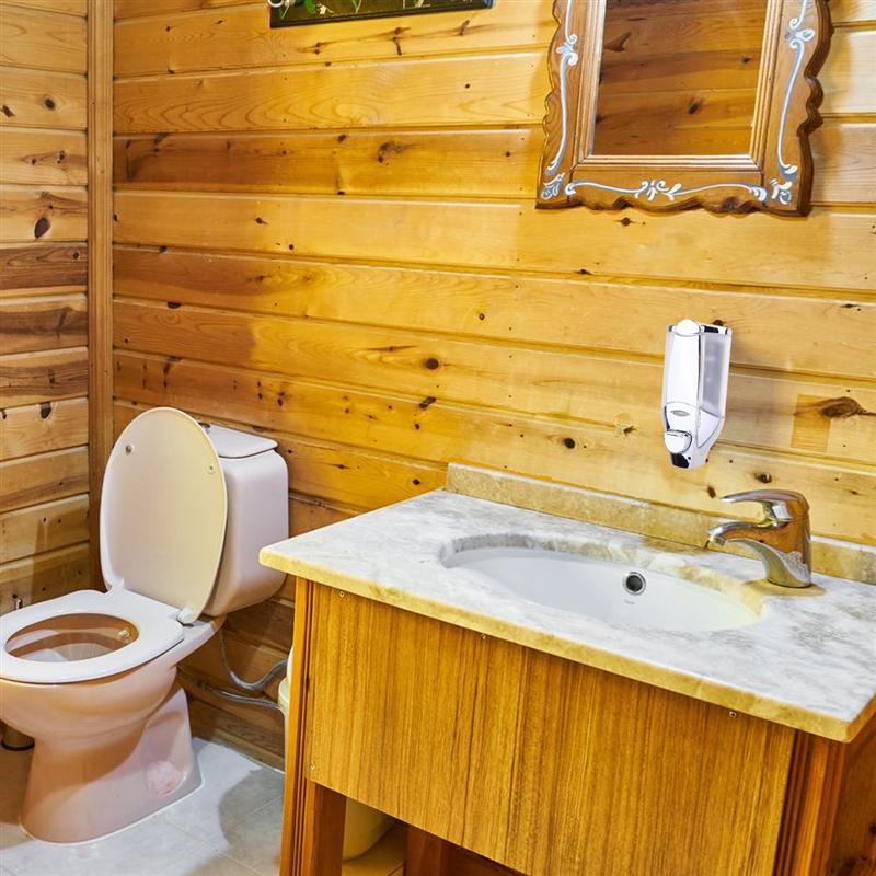 1pc sæbeholder væg sæbedispenser shampoo beholder flydende sæbe dispenser plast shampoo dispenser til hjemmeværelse toilet hotel