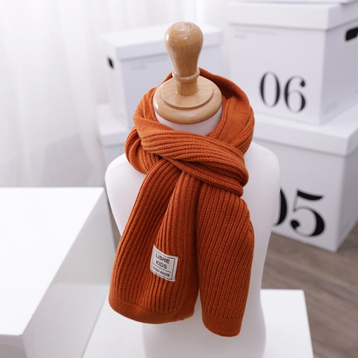 freundlicher schal Baby jungen und mädchen lange schal freundlicher gestrickte Winter warme schals halstuch шарф детский: koralle rot