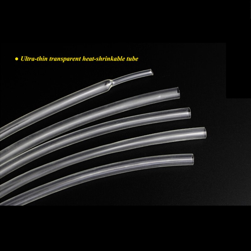 1 Meter Transparent Clear Heat Shrink Tube Shrinkable Tubing Wrap Wire Kits 2:1 Heat Shrink Tube Wrap Wire Sell DIY Connector