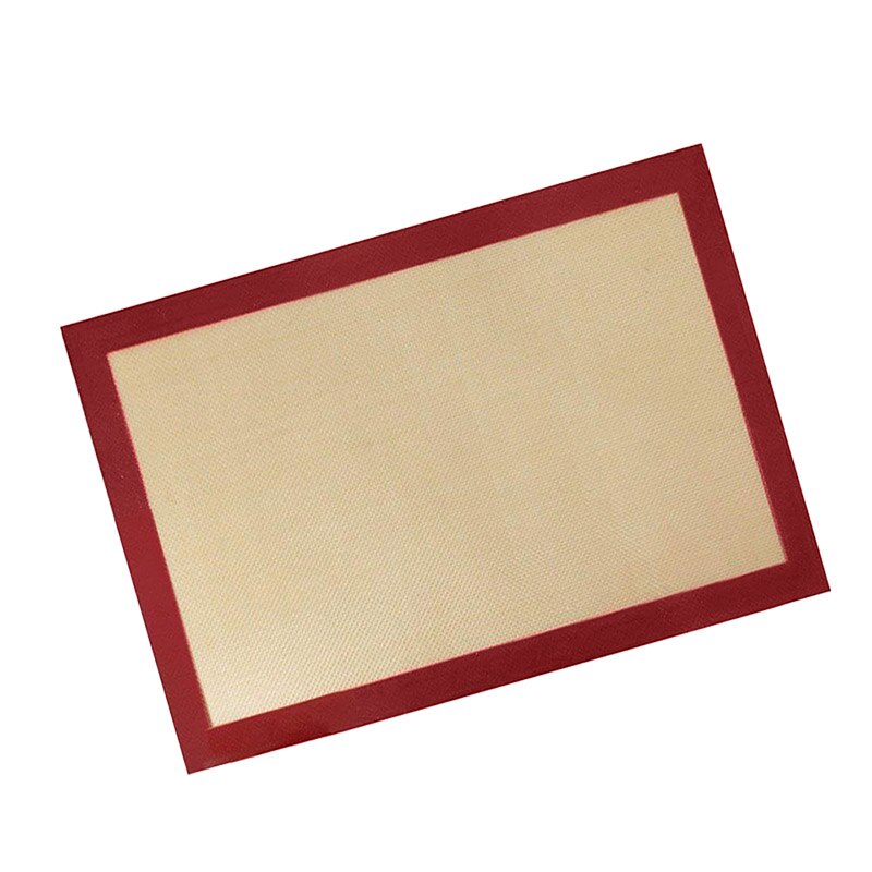 TEENRA 42*29.5cm Macaron Baking Mat Silicone Baking Sheet Non-stick Silicone Baking Pad Rolling Dough Mat Bake Tools: Red